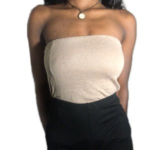 Tan bandeau tube top